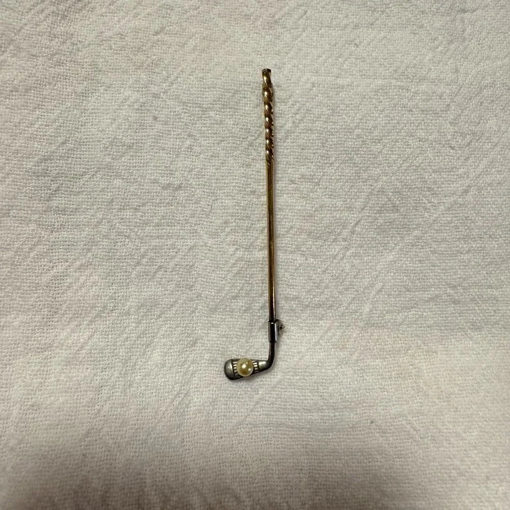 Krementz Gold Filled Gold Club with Cultured Pearl